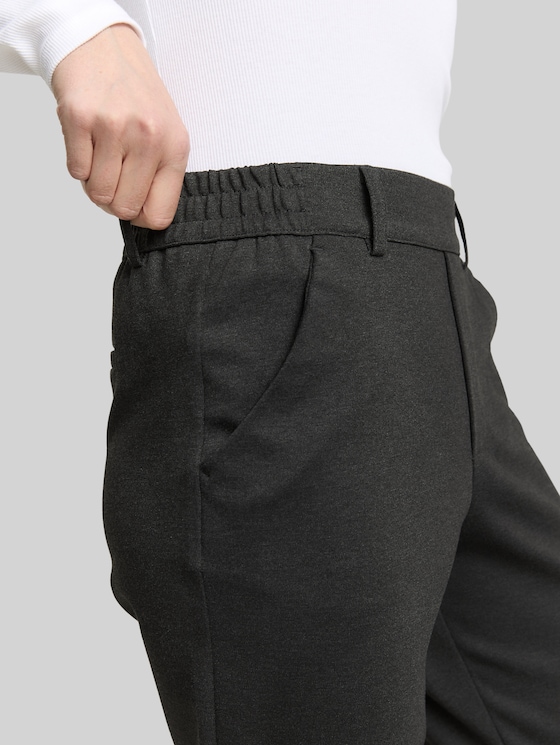 Relaxed-fit trousers with an elastic waistband - Shale Grey Melange