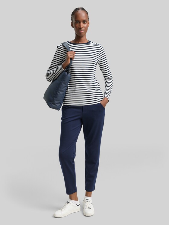 Relaxed-fit trousers with an elastic waistband - sky captain blue