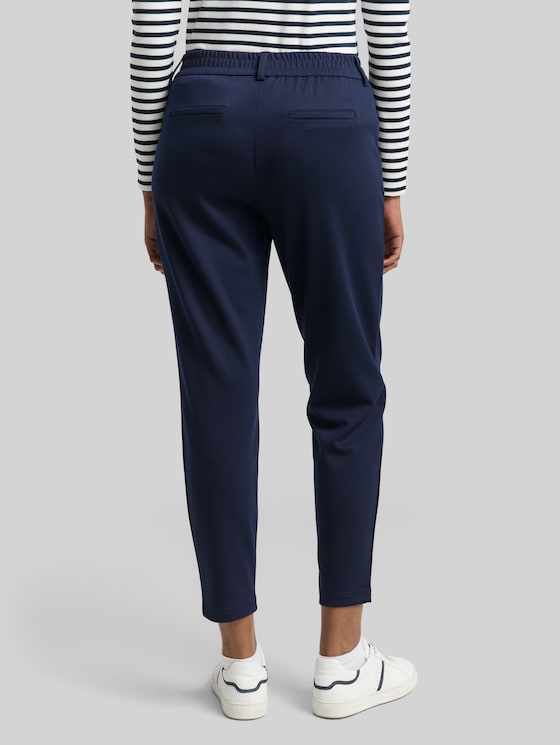 Relaxed-fit trousers with an elastic waistband - sky captain blue