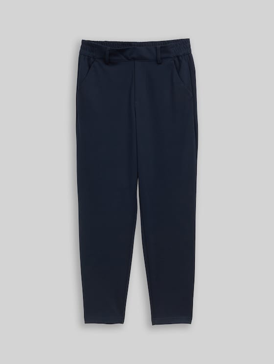 Relaxed-fit trousers with an elastic waistband - sky captain blue