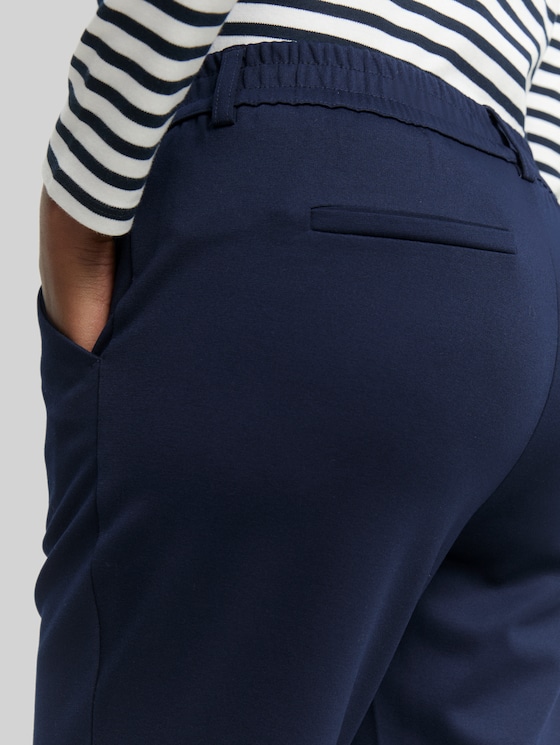 Relaxed-fit trousers with an elastic waistband - sky captain blue