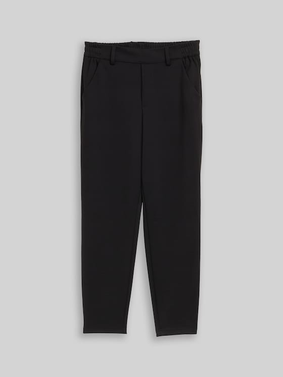 Relaxed-fit trousers with an elastic waistband - deep black