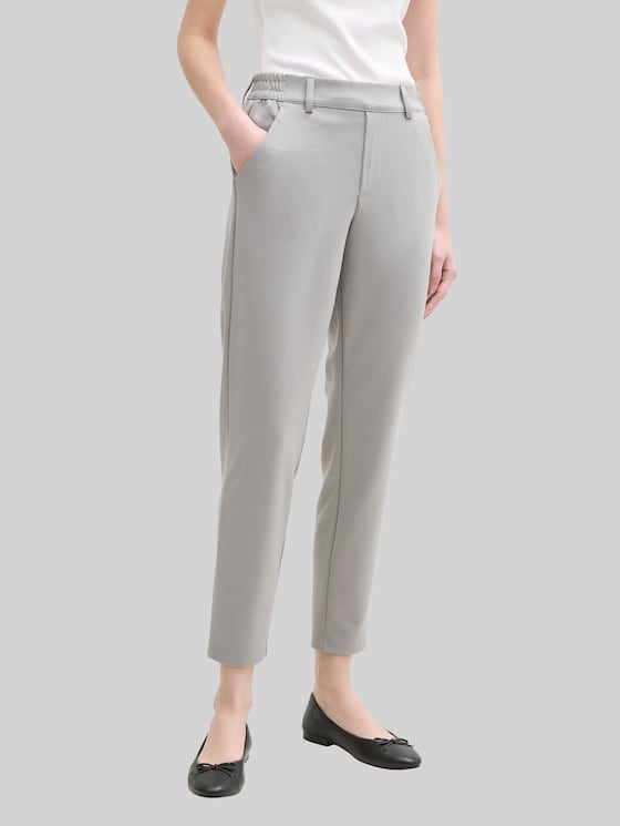 Relaxed-fit trousers with an elastic waistband - grey fog