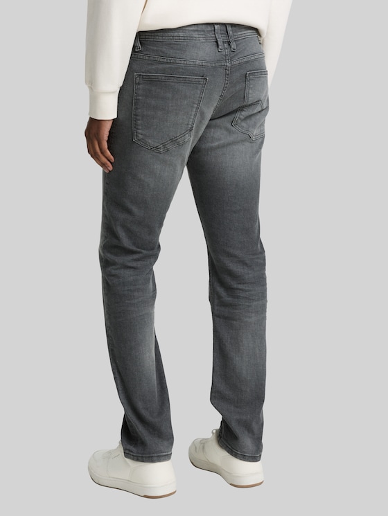 TTPIERS SLIM jeans - used dark stone grey denim