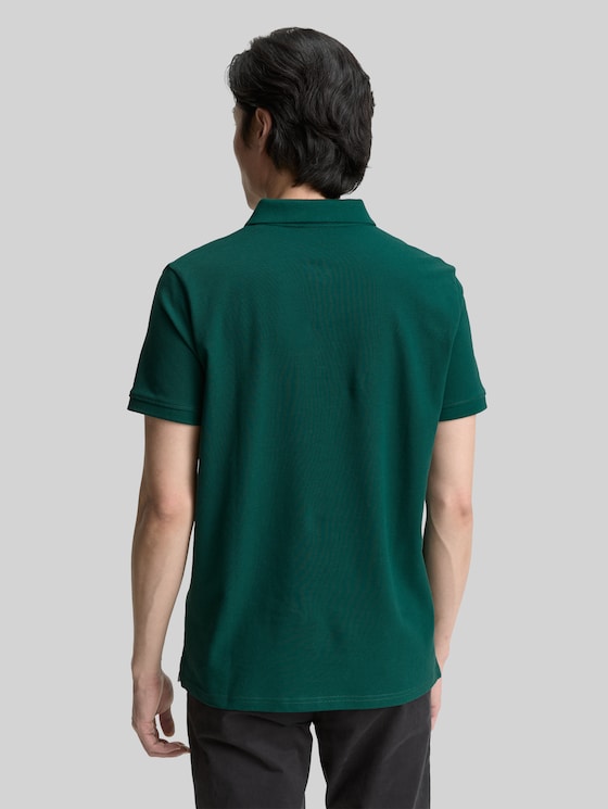 Piqué polo shirt with embroidered logo - Fairway Green