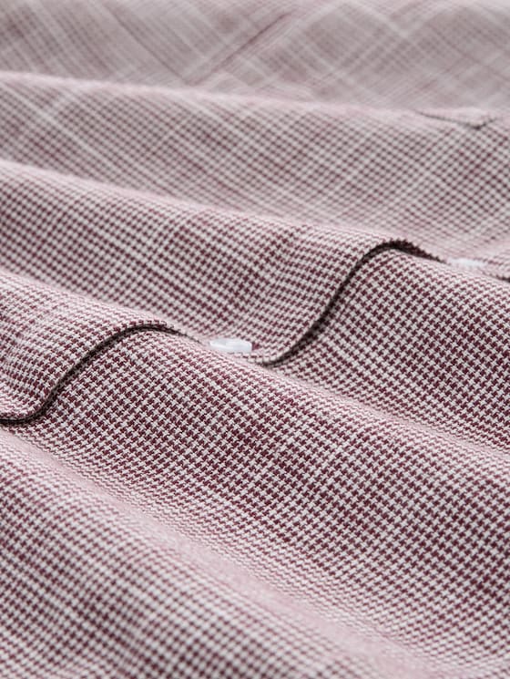 Blouse with breast pockets - bordeaux red