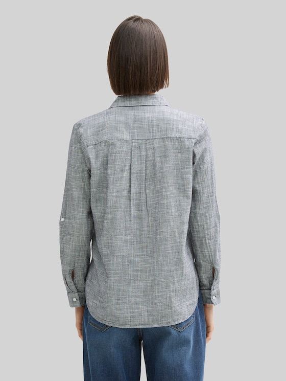 Blouse with breast pockets - midnight navy blue