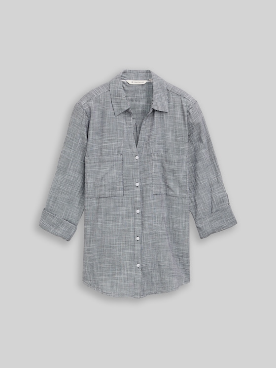 Blouse with breast pockets - midnight navy blue