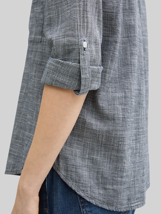 Blouse with breast pockets - midnight navy blue
