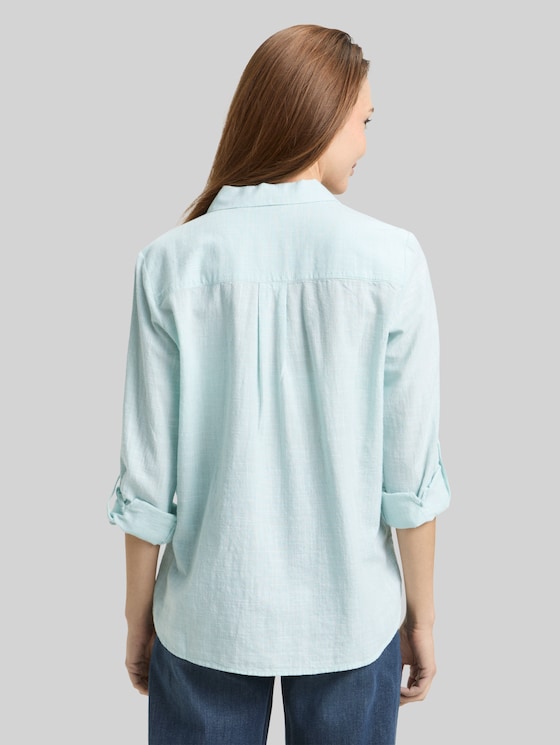Blouse with breast pockets - new blue haze