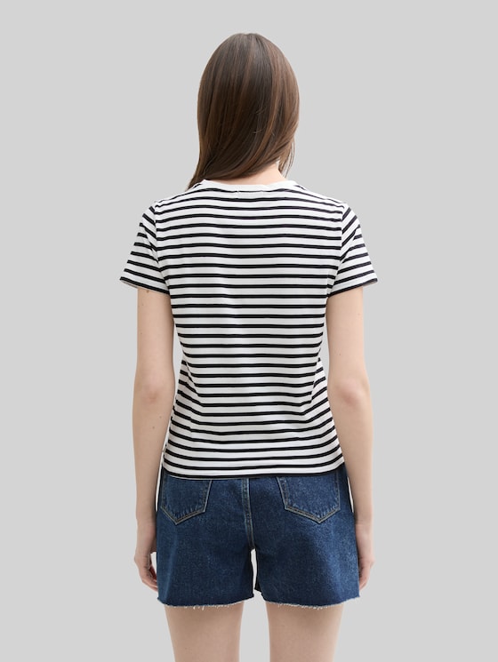 Striped T-shirt - white black stripe