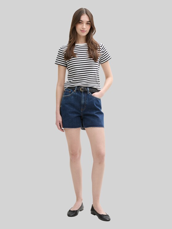 Striped T-shirt - white black stripe
