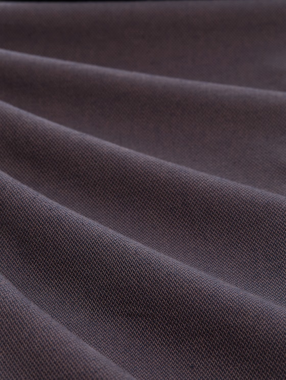 TTTRAVIS SLIM chino trousers with belt - brown navy zig zag structure
