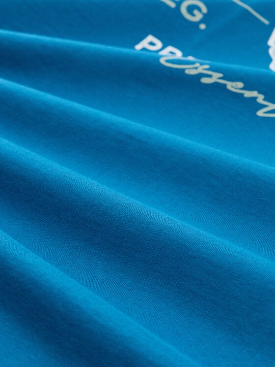 T-shirt with logo print - blue petrol