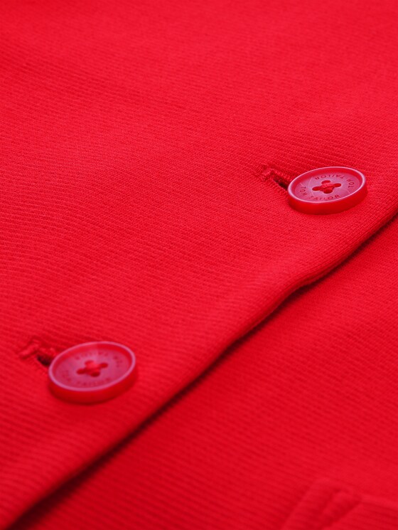 Slim-fit blazer with ottoman texture - soft scarlet red