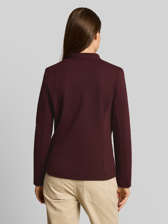 Slim-fit blazer with ottoman texture - preppy plum melange