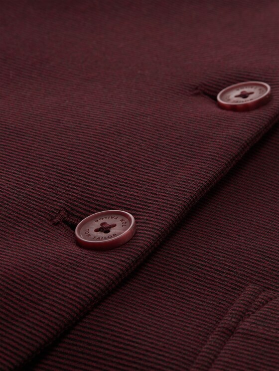 Slim-fit blazer with ottoman texture - preppy plum melange