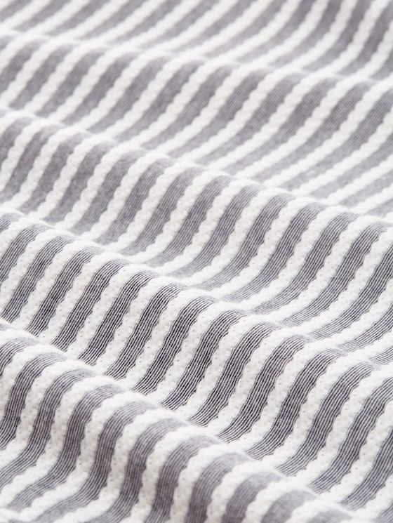 Striped sweatshirt - blue white structured stripe