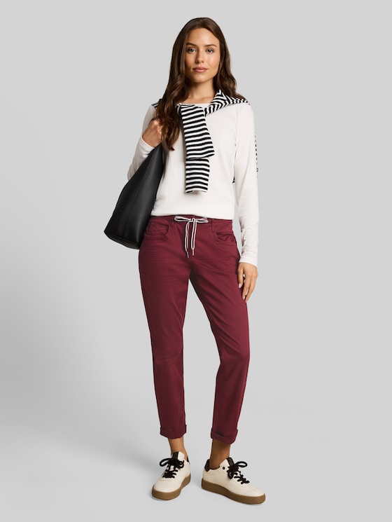 Tapered relaxed-fit trousers - Preppy Plum