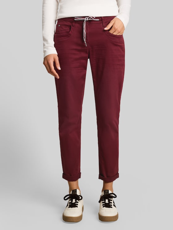 Tapered relaxed-fit trousers - Preppy Plum