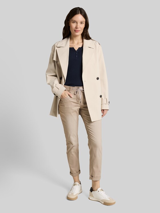 Tapered relaxed-fit trousers - soft taupe grey
