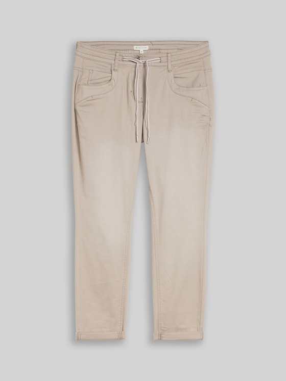 Tapered relaxed-fit trousers - soft taupe grey