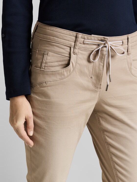 Tapered relaxed-fit trousers - soft taupe grey