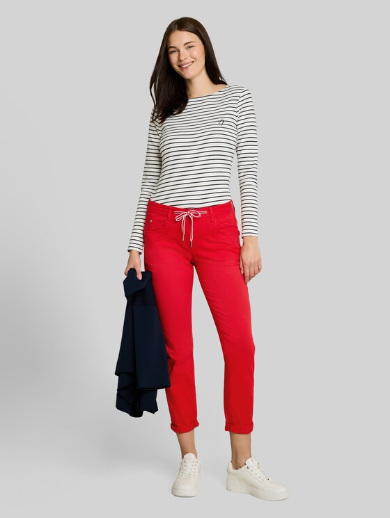 Tapered relaxed-fit trousers - soft scarlet red