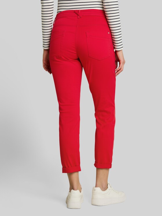 Tapered relaxed-fit trousers - soft scarlet red