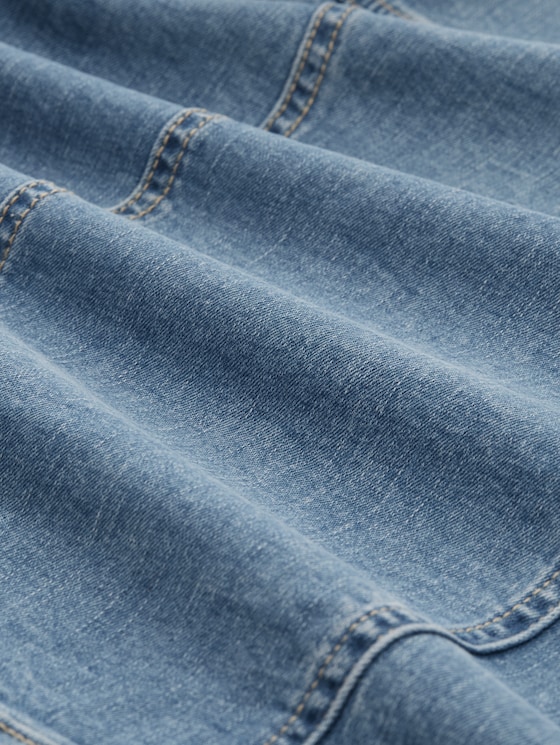 Denim jacket with recycled cotton - Light Stone Blue Denim