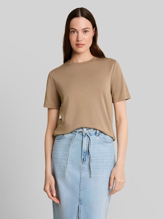 Loose-fit T-shirt - Mink Beige