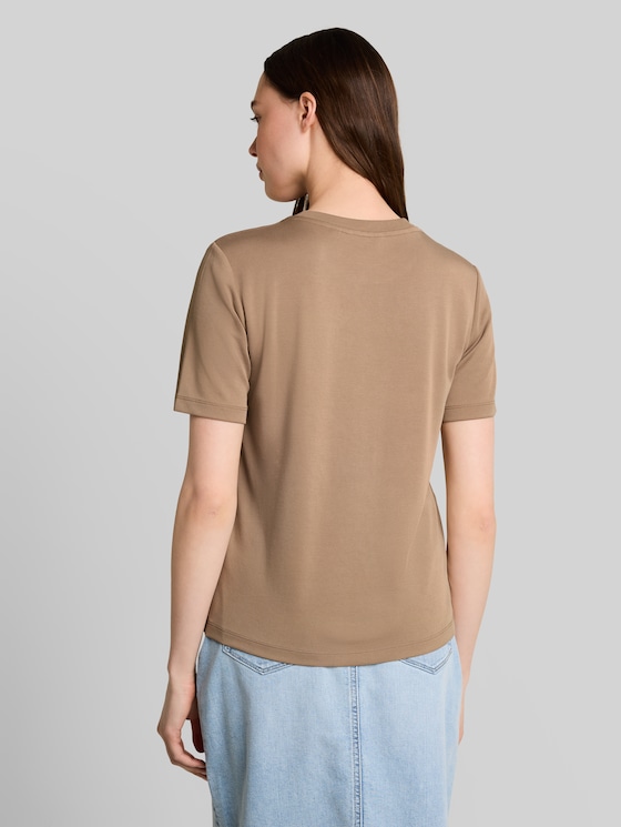 Loose-fit T-shirt - Mink Beige