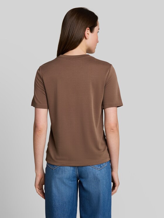 Loose-fit T-shirt - coffee brown