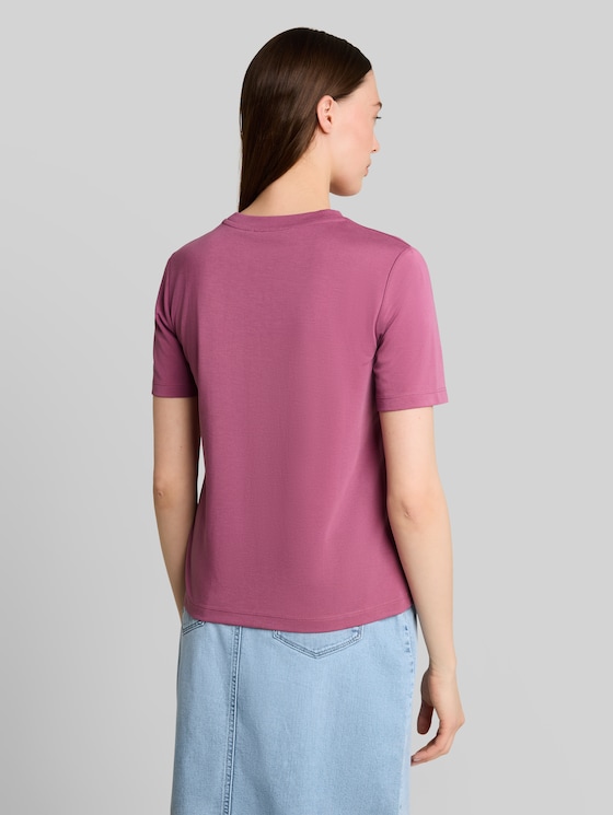 Loose-fit T-shirt - dusty berry