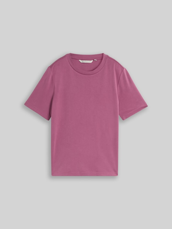 Loose-fit T-shirt - dusty berry