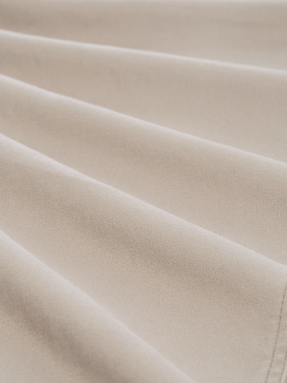Plus Size – Cropped Slim Trousers - soft taupe grey