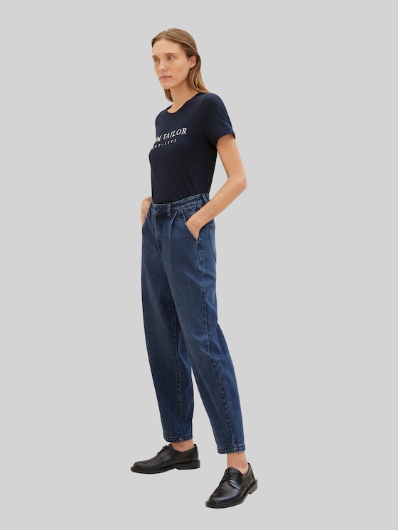 T-shirt with embroidered logo - sky captain blue