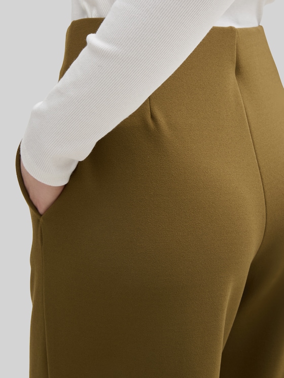 High-waisted culottes - Golden Olive Green