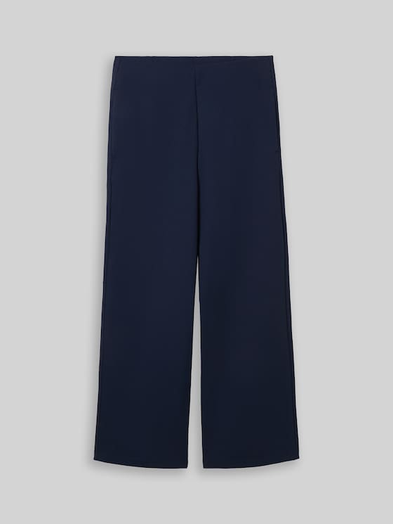 High-waisted culottes - sky captain blue