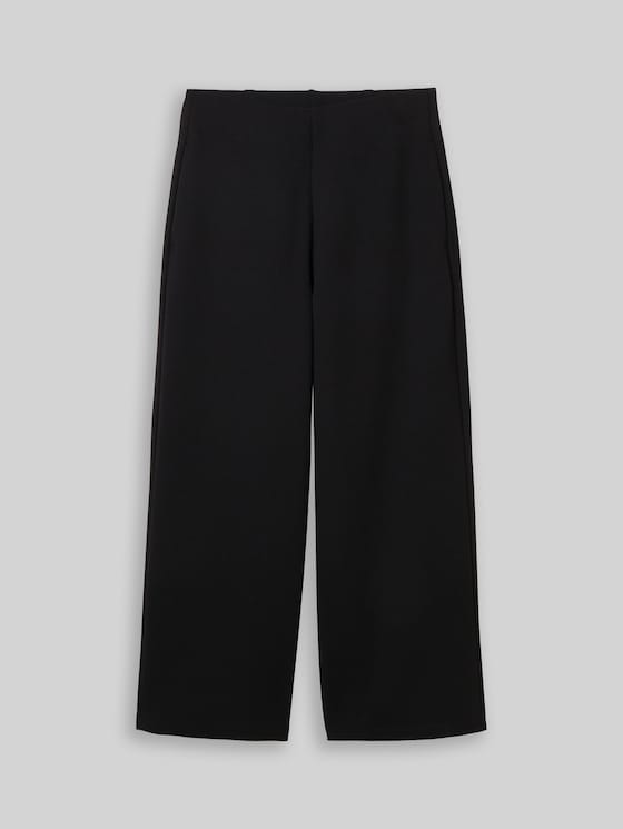 High-waisted culottes - deep black