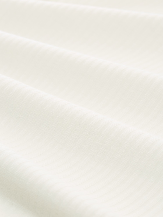 Ribbed top with stand-up collar - off white