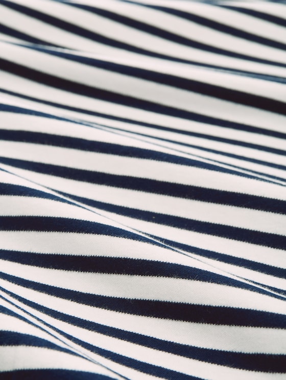 Long-sleeved top with a striped pattern - navy white stripe