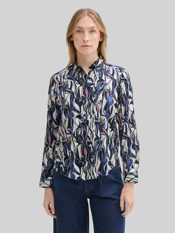 Blouse with pattern - organic shapes design