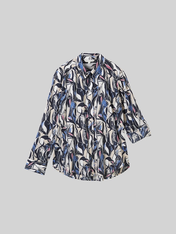 Blouse with pattern - organic shapes design