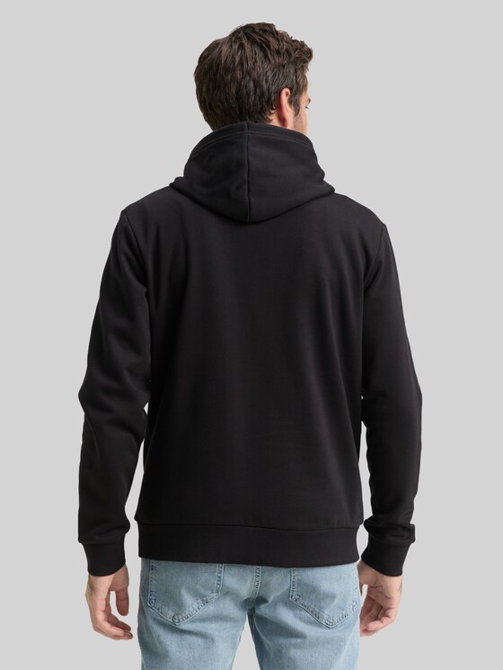 Hoodie sweatshirt with logo print - Almost Black