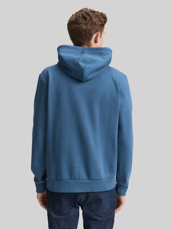 Hoodie sweatshirt with logo print - real teal blue
