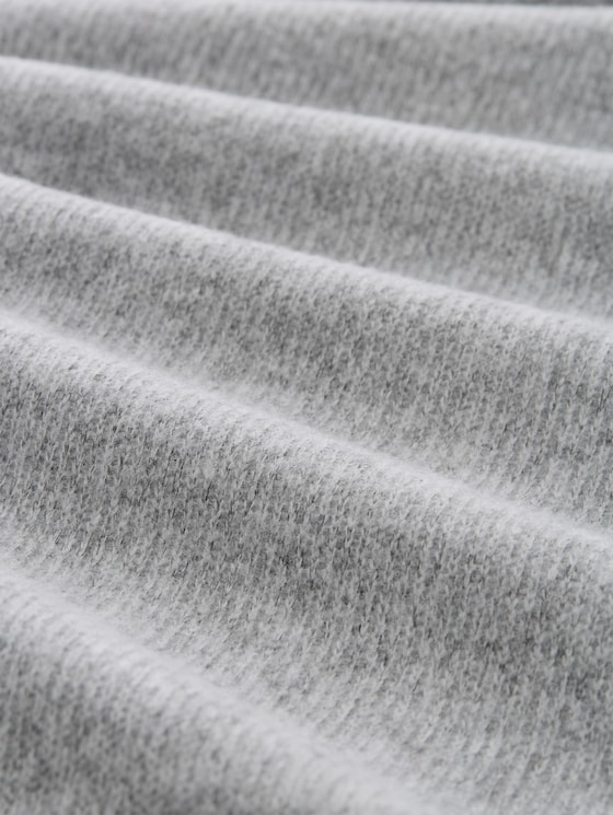 Plus Size - Soft-touch sweatshirt with button details - medium silver grey melange