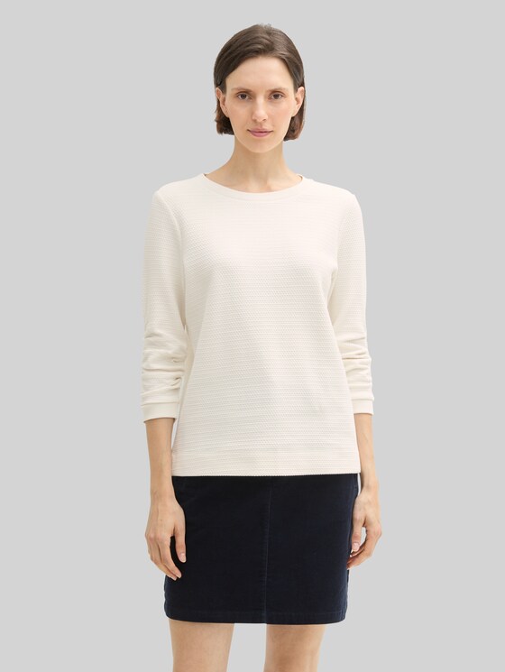 Jacquard sweatshirt - Whisper White