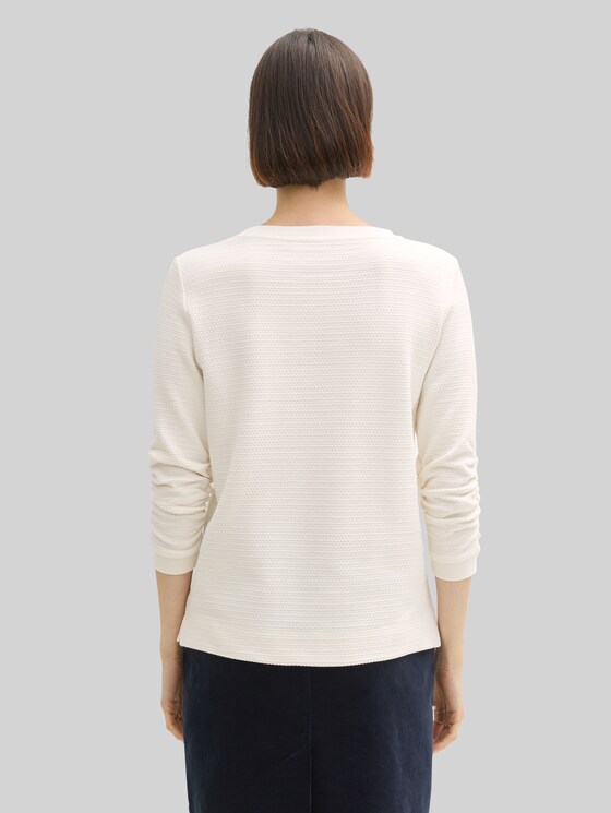 Jacquard sweatshirt - Whisper White