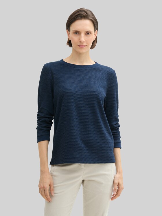 Jacquard sweatshirt - sky captain blue